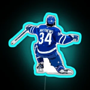 Auston Matthews RGB Neon Sign