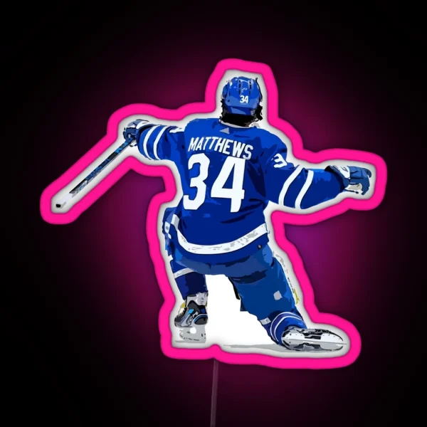 Auston Matthews RGB Neon Sign