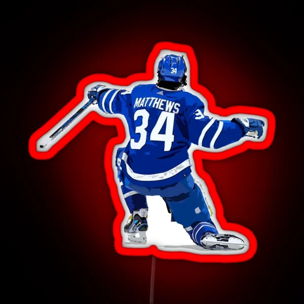 Auston Matthews RGB Neon Sign