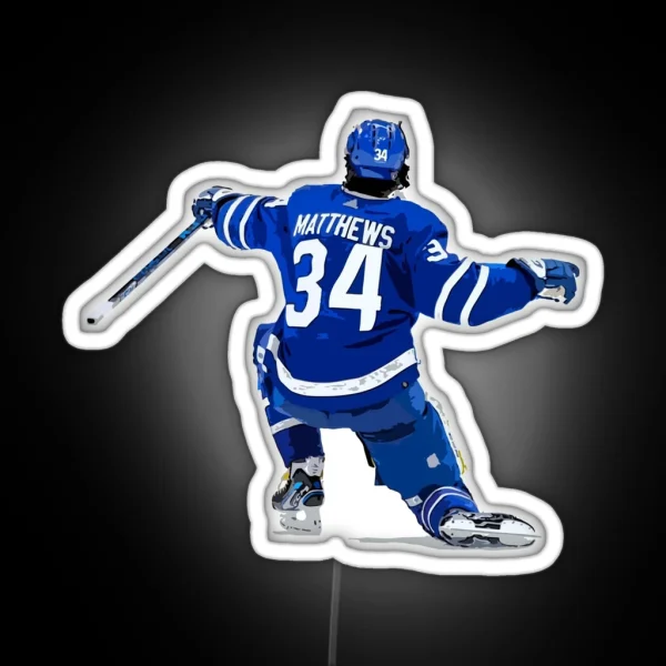 Auston Matthews RGB Neon Sign