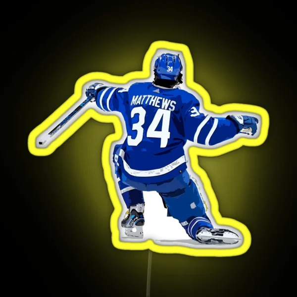 Auston Matthews RGB Neon Sign