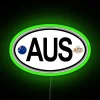 Australia Oval Country Code Decal RGB Neon Sign - Image 4