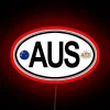 Australia Oval Country Code Decal RGB Neon Sign - Image 2