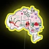 Colourful Australian state flowers map display with vibrant RGB lighting.