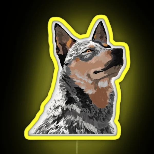 Australian Cattle Dog Blue Heeler RGB Neon Sign