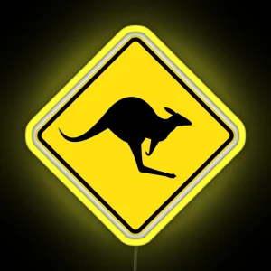 Australian Kangaroo Roadsign RGB Neon Sign