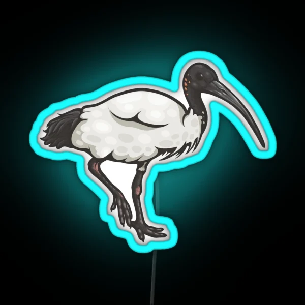 Australian White Ibis RGB Neon Sign