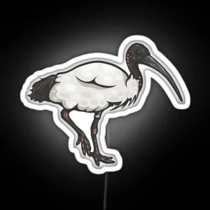 Australian White Ibis RGB Neon Sign