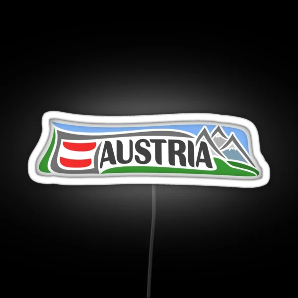 Austria Souvenir Landmark Austria Flag Travel RGB Neon Sign