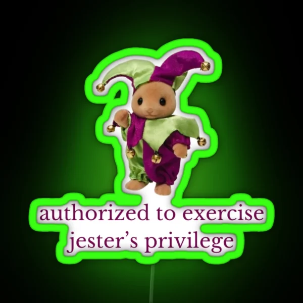 Authorized To Exercise Jester S Privilege RGB Neon Sign