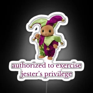 Authorized To Exercise Jester S Privilege RGB Neon Sign