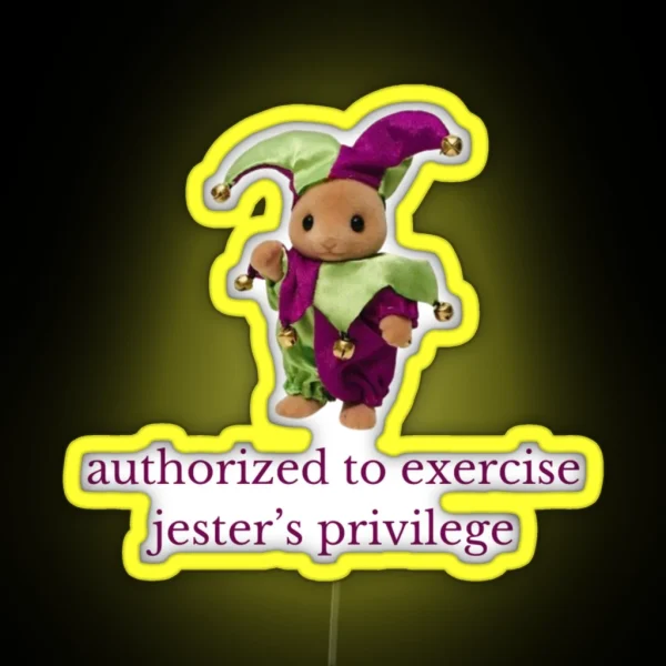 Authorized To Exercise Jester S Privilege RGB Neon Sign