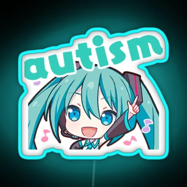 Autism Miku Hatsune Miku Project Sekai RGB Neon Sign