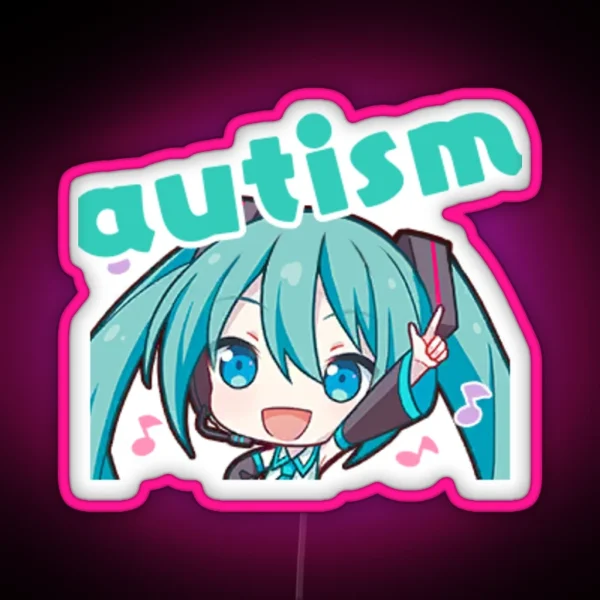 Autism Miku Hatsune Miku Project Sekai RGB Neon Sign