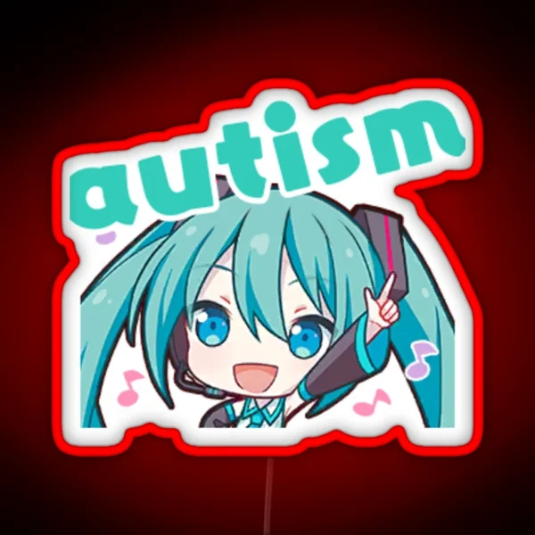 Autism Miku Hatsune Miku Project Sekai RGB Neon Sign