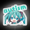 Neon Autism Miku Sign for Project Sekai Fans with Vibrant RGB Lighting