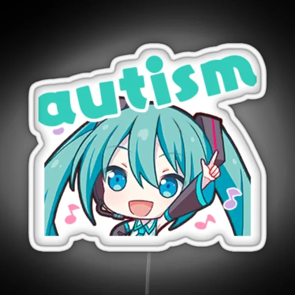 Autism Miku Hatsune Miku Project Sekai RGB Neon Sign