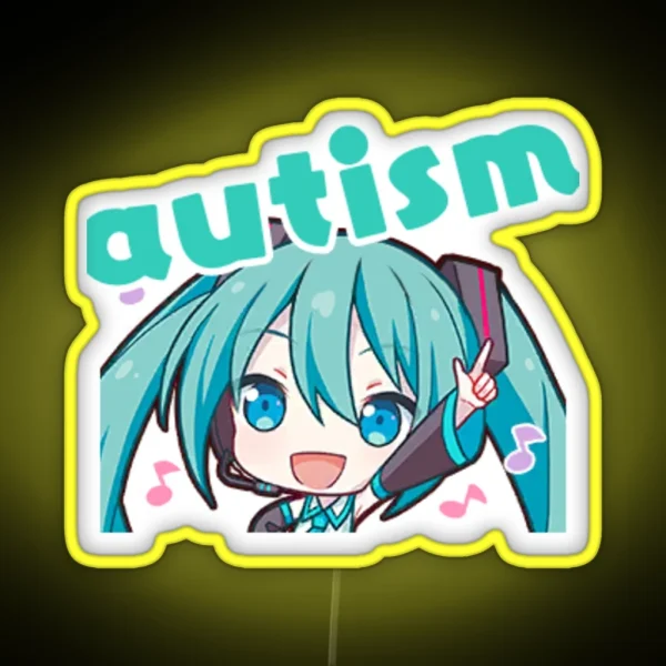 Autism Miku Hatsune Miku Project Sekai RGB Neon Sign