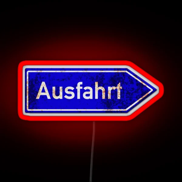 Autobahn Ausfahrt RGB Neon Sign