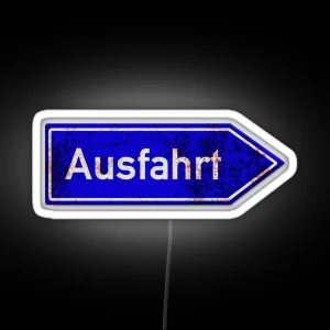 Autobahn Ausfahrt RGB Neon Sign