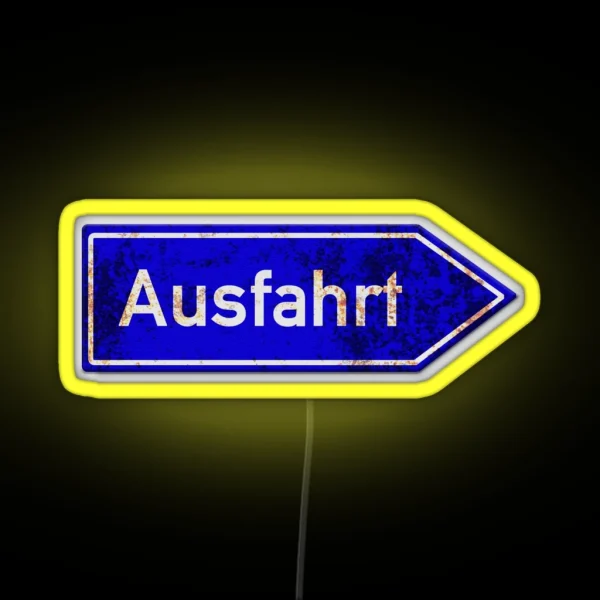 Autobahn Ausfahrt RGB Neon Sign