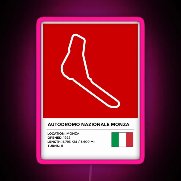 Autodromo Nazionale Monza Info RGB Neon Sign