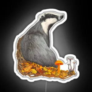 Autumn Badger RGB Neon Sign