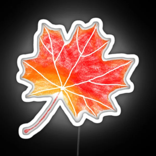 Autumn Fall Maple Leaf RGB Neon Sign