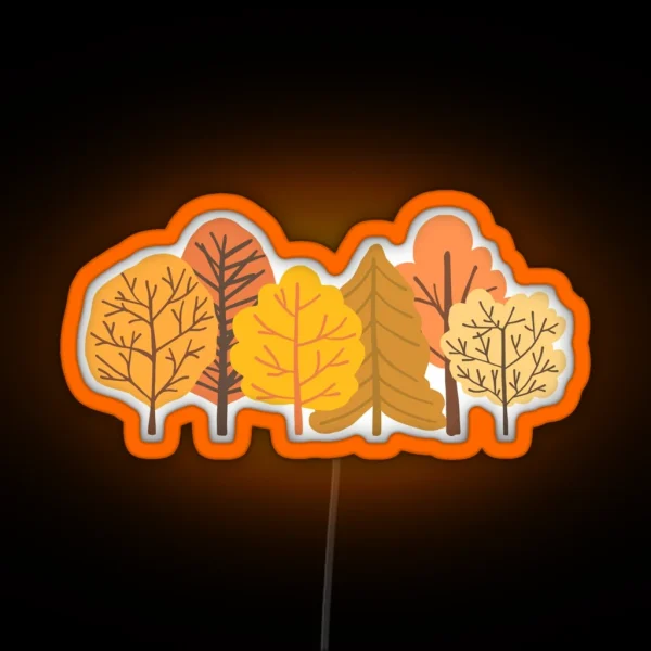 Autumn Fall Trees RGB Neon Sign