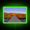 Autumn Leaf Color Foliage Wooden Walkway RGB Neon Sign - Image 3