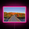 Autumn Leaf Color Foliage Wooden Walkway RGB Neon Sign - Image 6