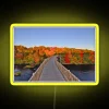 Autumn Leaf Color Foliage Wooden Walkway RGB Neon Sign - Image 5