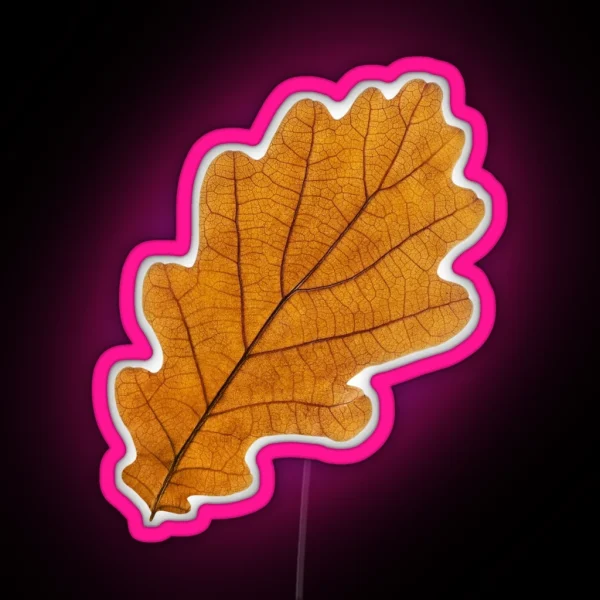 Autumn Oak Leaf RGB Neon Sign