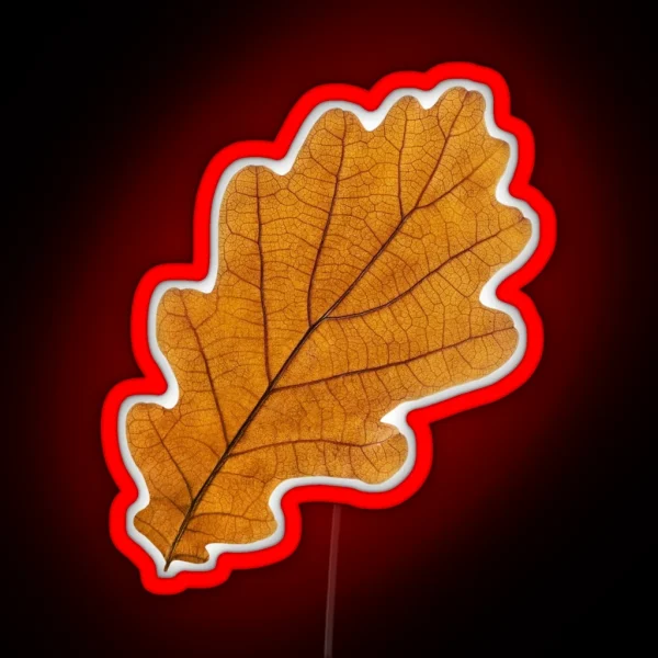 Autumn Oak Leaf RGB Neon Sign