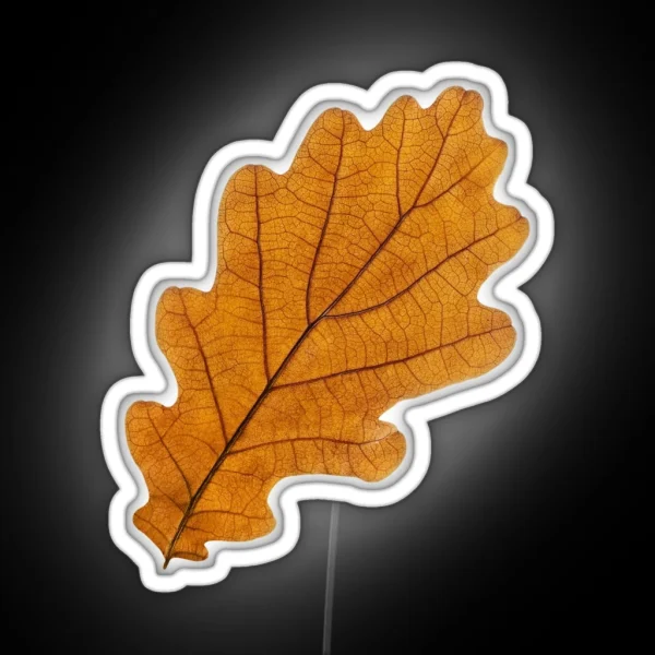 Autumn Oak Leaf RGB Neon Sign