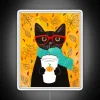Cozy autumnal vibes and warm coffee shop ambiance in color.