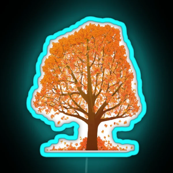 Autumn Tree Foliage Fall RGB Neon Sign