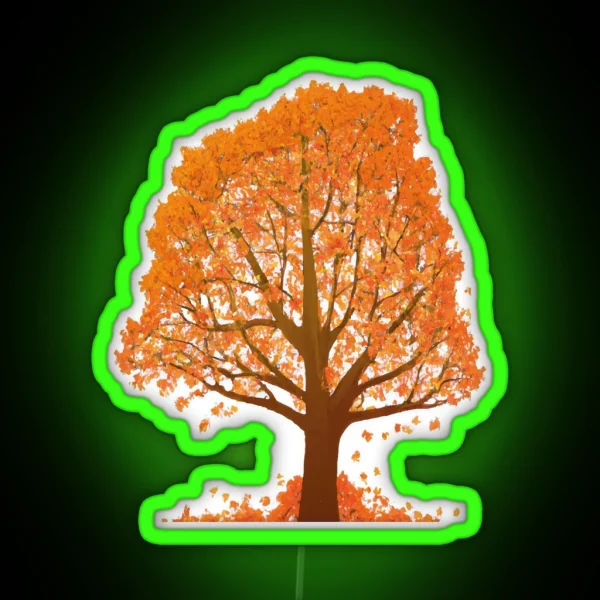 Autumn Tree Foliage Fall RGB Neon Sign