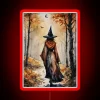 Autumn Witch On A Full Moon RGB Neon Sign - Image 2