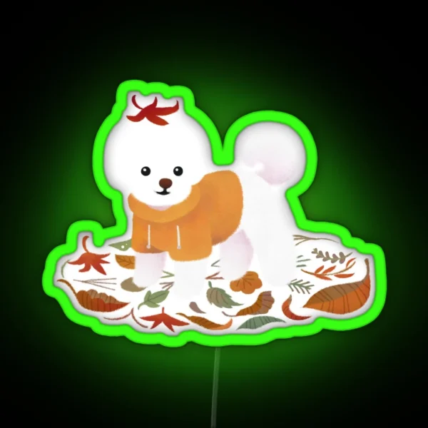 Autumnal Bichon RGB Neon Sign