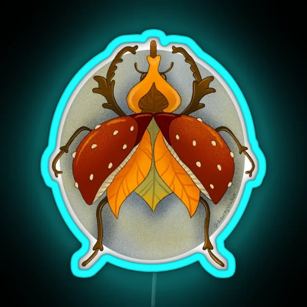Autumnal Bug RGB Neon Sign