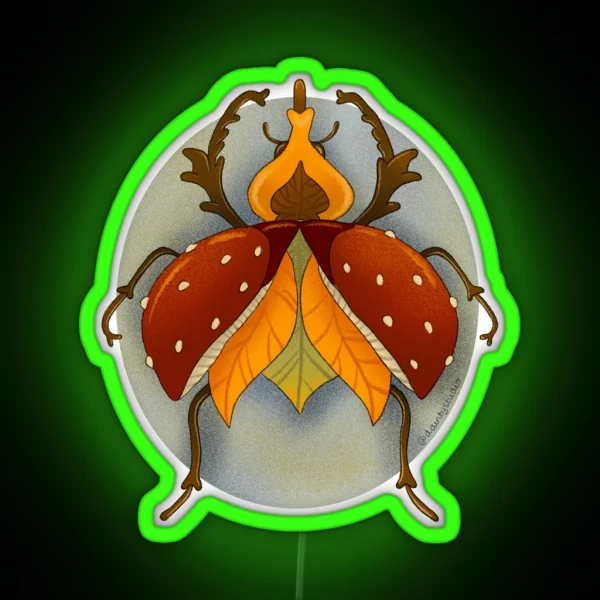 Autumnal Bug RGB Neon Sign