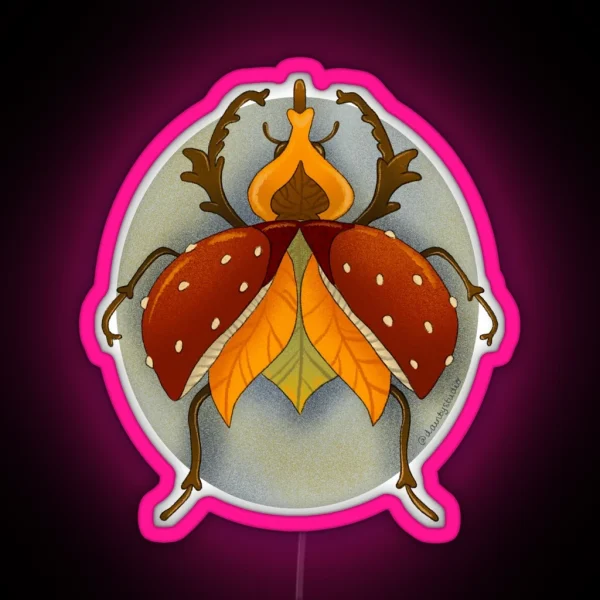 Autumnal Bug RGB Neon Sign