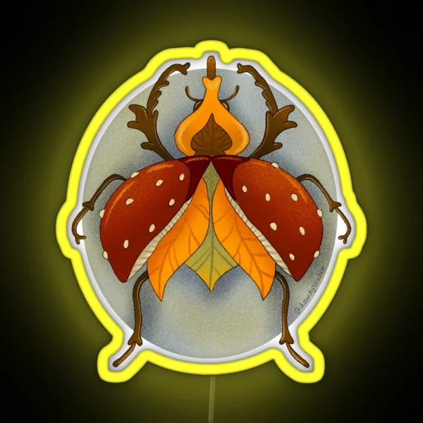 Autumnal Bug RGB Neon Sign