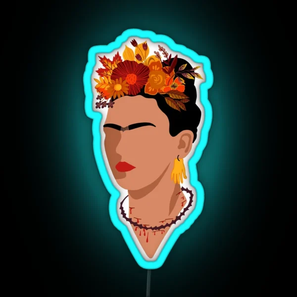 Autumnal Frida Kahlo RGB Neon Sign