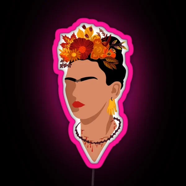 Autumnal Frida Kahlo RGB Neon Sign