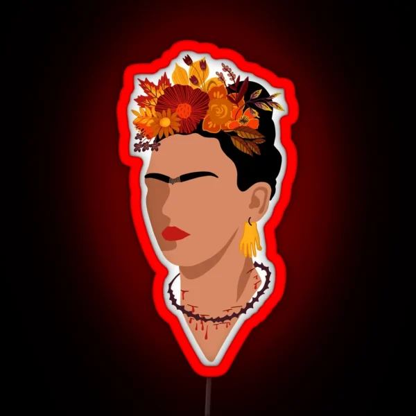 Autumnal Frida Kahlo RGB Neon Sign