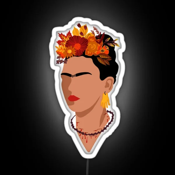 Autumnal Frida Kahlo RGB Neon Sign