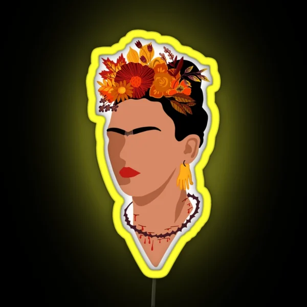 Autumnal Frida Kahlo RGB Neon Sign