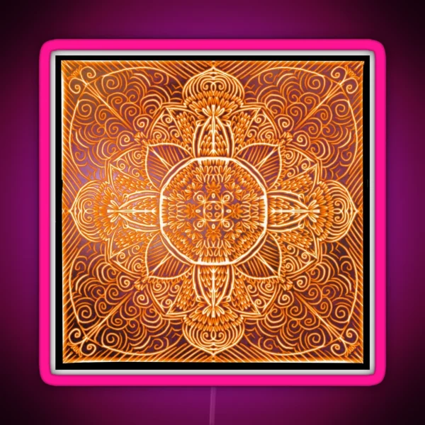 Autumnal Mandala RGB Neon Sign